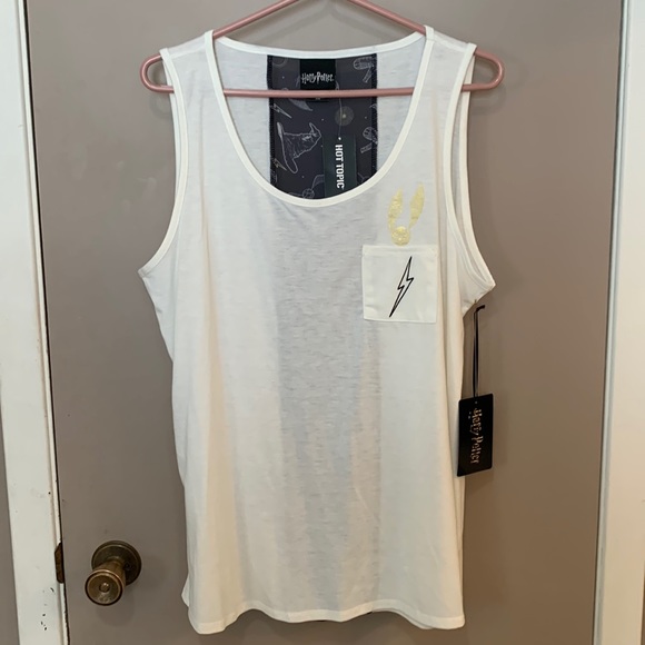 Harry Potter Golden Snitch Pocket Cream tank top with sheet back panel - Picture 1 of 8